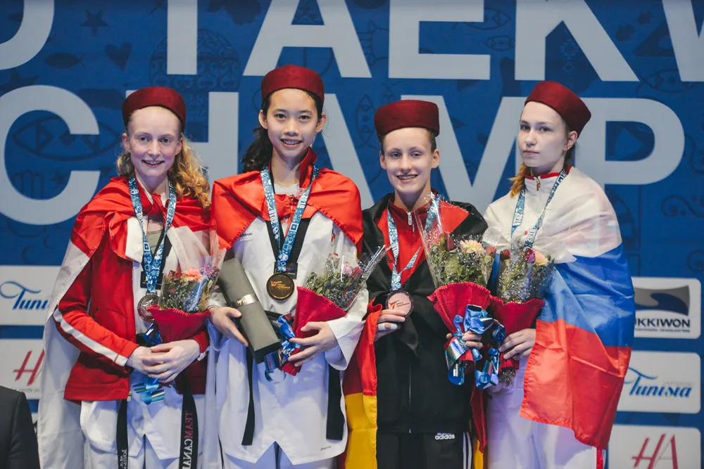 Hồ Thị Kim Ngân từng là niềm hy vọng của taekwondo Việt Nam khi có kết quả ở giải trẻ thế giới nhưng cô chưa bao giờ có dấu ấn ở các đấu trường quan trọng cùng đội tuyển quốc gia. Ảnh: WTF taek1-1698.jpg