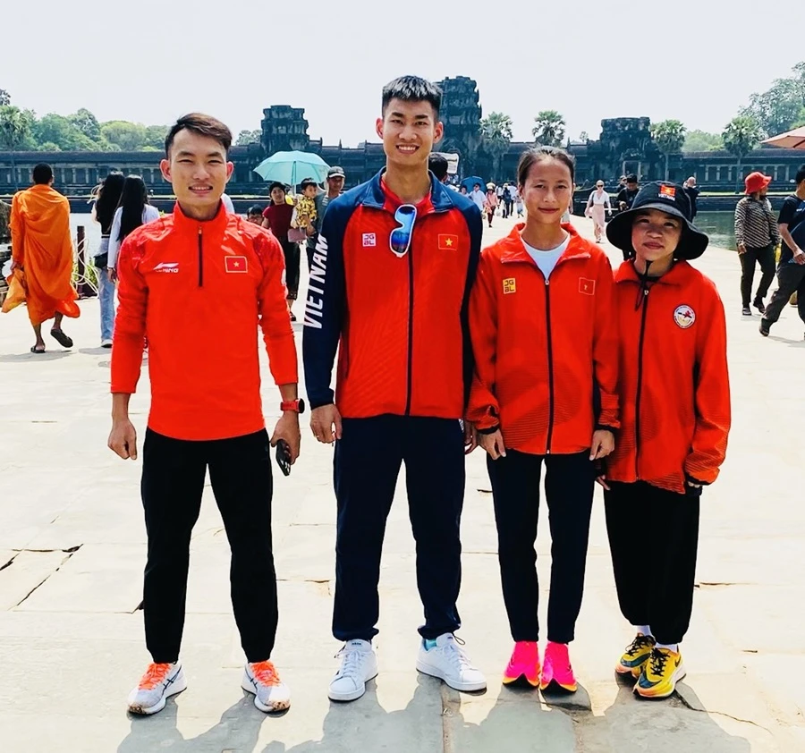 Các tuyển thủ marathon của điền kinh Việt Nam tại SEA Games 32 sẽ thi đấu ở Phú Yên tới đây. Ảnh: MINH MINH 