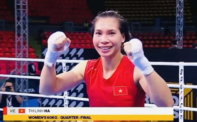 Hà Thị Linh đang là người có cơ hội rõ rệt nhất để tranh suất Olympic 2024 cho boxing nữ Việt Nam tại Thái Lan. Ảnh: IOCCHANNEL