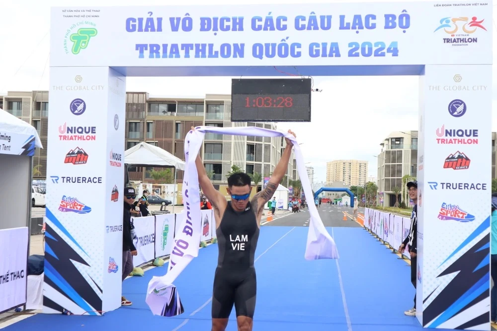 Lâm Quang Nhật là một trong những niềm hy vọng huy chương của đội triathlon TPHCM ở giải quốc gia năm nay. Ảnh: DŨNG PHƯƠNG