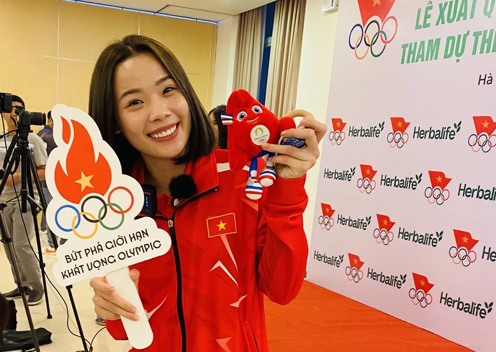 Nguyễn Thùy Linh tự tin để đi Pháp thi đấu kỳ Olympic thứ 2 trong sự nghiệp. Ảnh: MINH MINH