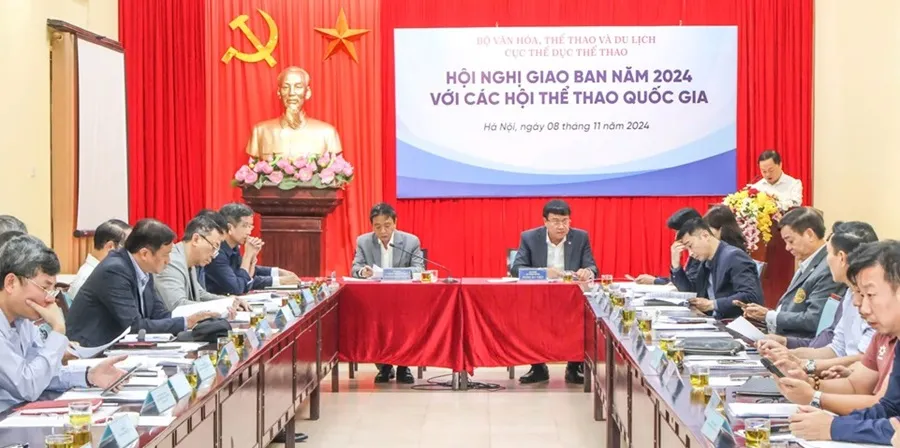 Bộ VH-TT-DL và Cục TDTT đã tổ chức Hội nghị giao ban năm 2024 với các hội thể thao quốc gia 2024. Ảnh: LƯỢNG LƯỢNG