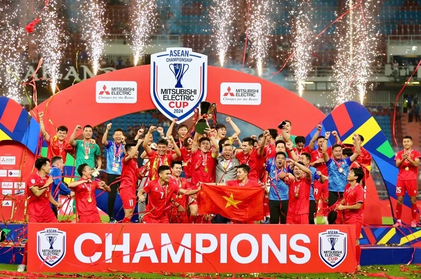 Kết quả vô địch ASEAN Cup 2024 của đội tuyển Việt Nam sẽ được đưa vào trong đề cử giải thưởng Cúp chiến thắng năm 2025. Ảnh: VFF