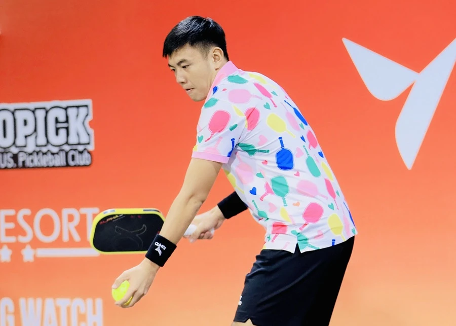 Tay vợt Lý Hoàng Nam có mặt trong 1 số giải pickleball thời gian qua tuy nhiên vẫn đang là gương mặt số 1 quần vợt nam Việt Nam. Ảnh: NGUYỄN ĐẠT