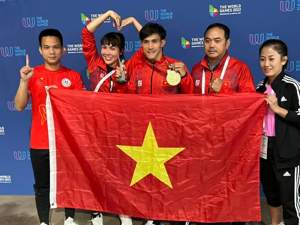 Duy Nhất sẽ có cơ hội bảo vệ tấm HCV đang giữ ở World Games khi dự Đại hội năm nay được tổ chức ở Trung Quốc. Ảnh: WG2022