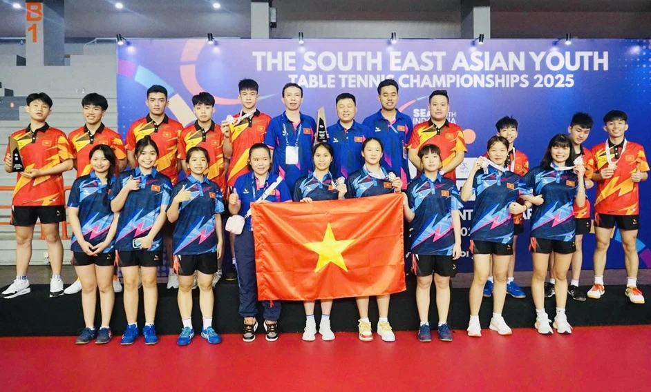 Đội bóng bàn trẻ Việt Nam vừa thi đấu tại giải vô địch trẻ Đông Nam Á 2025 và sau đây nhiều tay vợt tiếp tục dự giải vô địch quốc gia 2025. Ảnh: VTTF IMG_4380.jpg
