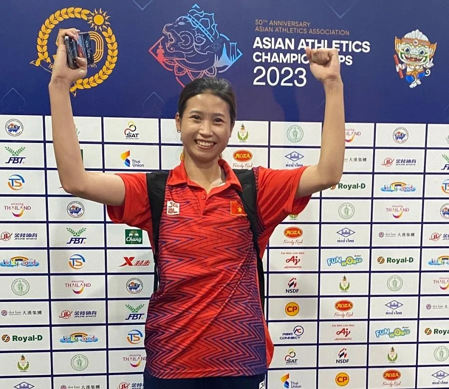 Nguyễn Thị Hường đã giành HCĐ tại giải vô địch châu Á năm 2023 nhưng năm nay cuộc tranh tài 3 bước nữ sẽ có nhiều gương mặt cạnh tranh quyết liệt. Ảnh: MINH MINH huong 1.jpg