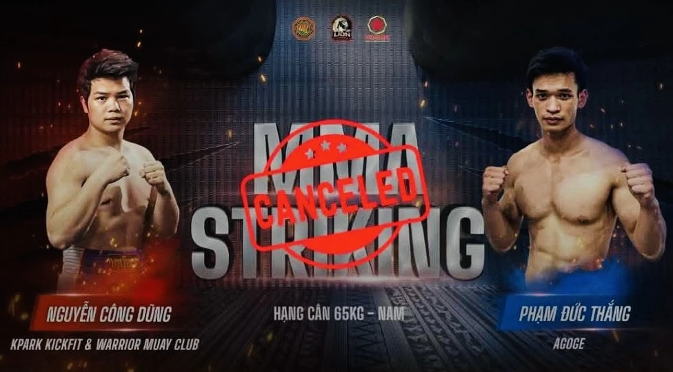 VĐV quá trọng lượng cơ thể đã bị loại trước thi đấu của giải. Ảnh: VMMAF