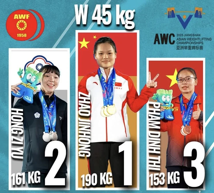 Phạm Đình Thi có 3 HCĐ tại giải. Ảnh: AWF IMG_4761.jpg