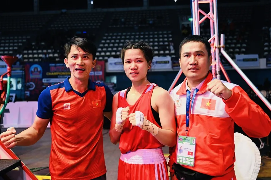 Kim Ngân là 1 trong những bất ngờ của đội boxing trẻ Việt Nam tại Sri Lanka. Ảnh: ASBC IMG_5098.jpg