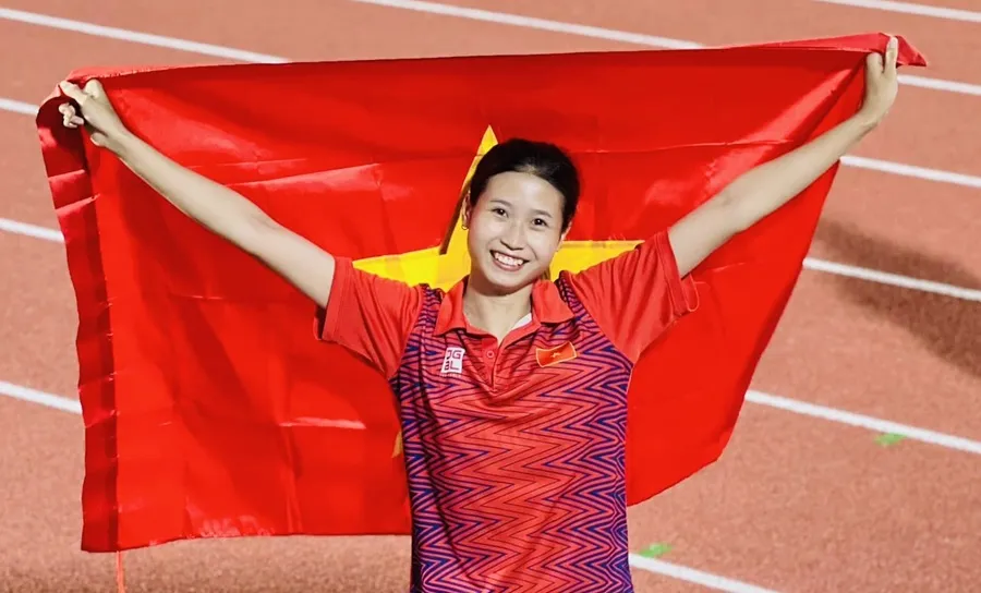 Nguyễn Thị Hường không bảo vệ được tấm HCĐ từng có cách đây 2 năm dù đã nỗ lực thi đấu. Ảnh: HƯỜNG NGUYỄN