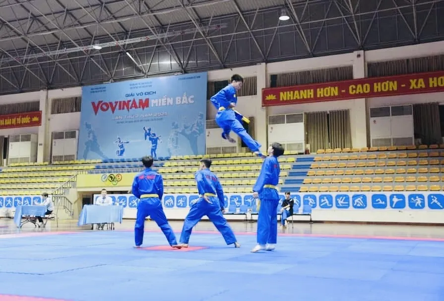Võ sĩ vovinam khu vực phía Bắc đã thi đấu và tới đây giải vô địch khu vực phía Nam tiếp tục diễn ra. Ảnh: VOVINAMVN IMG_5403.jpg
