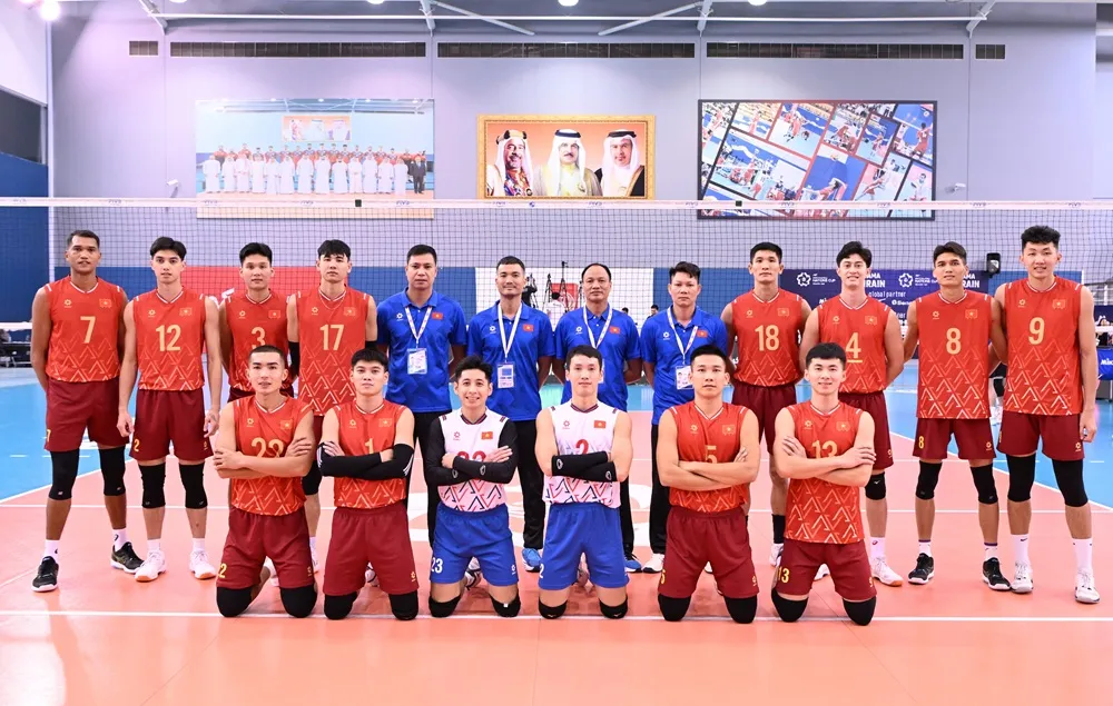 Chúng ta đã có chiến thắng đầu tiên tại giải lần này. Ảnh: AVC bong chuyen VN 1.jpg