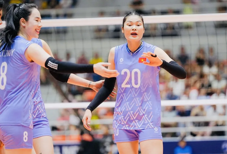 Chủ công Nguyễn Thị Uyên (20) có trong danh sách đề xuất dự giải tại Trung Quốc. Ảnh: VFV IMG_5987.jpg