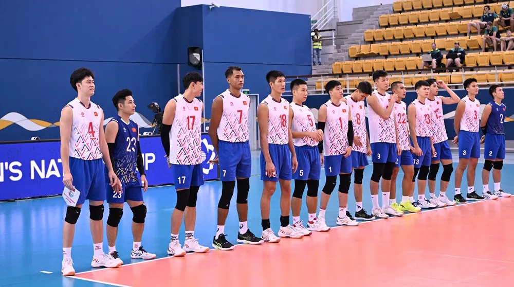 Đội tuyển bóng chuyền nam Việt Nam sẽ được tập huấn nước ngoài sau đó dự SEA Games 33-2025. Ảnh: AVC bong chuyen nu2.jpg