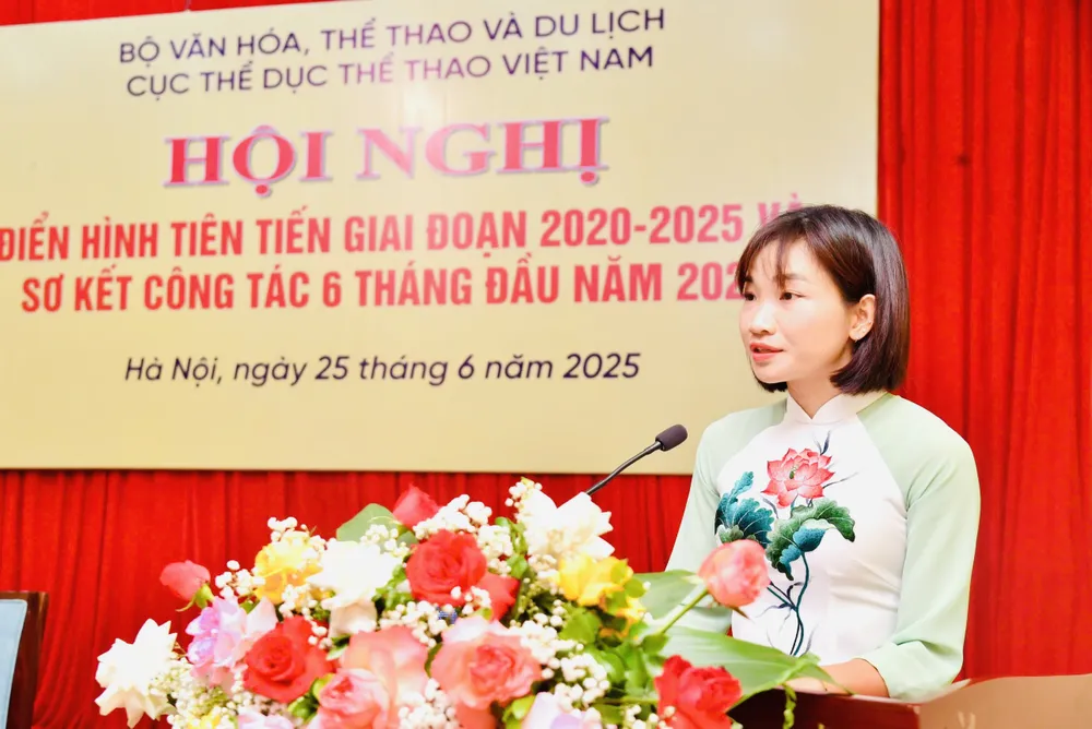 Nguyễn Thị Oanh luôn trân trọng những gì mà thể thao đã mang lại cho mình. Ảnh: CỤC TDTTVN IMG_6035.jpg