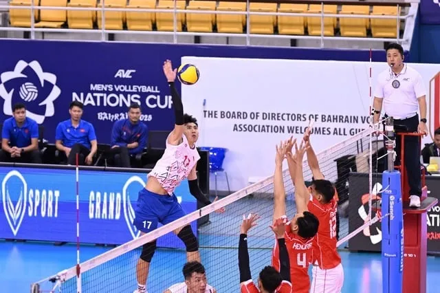 Chủ công Nguyễn Ngọc Thuân đã thi đấu trong đội hình hình chính thời gian qua. Ảnh: AVC bong chuyen 2.jpg