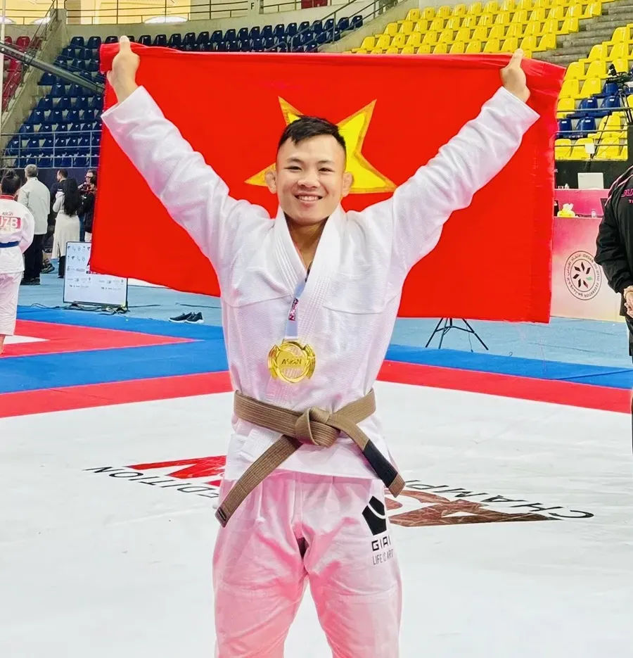 Tuyển thủ Đào Hồng Sơn vẫn là gương mặt quan trọng của jujitsu Việt Nam. Ảnh: SƠN ĐÀO img-5154-2989-6516.jpg
