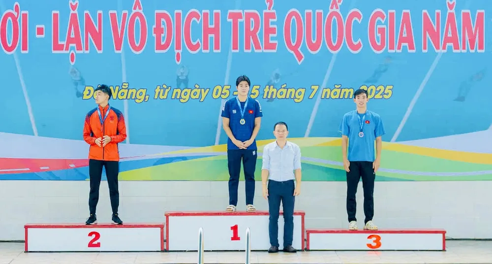 Huy Hoàng vừa dự giải vô địch trẻ quốc gia 2025 mới đây tại Đà Nẵng. Ảnh: NGUYỄN NGỌC hoang 1.jpg
