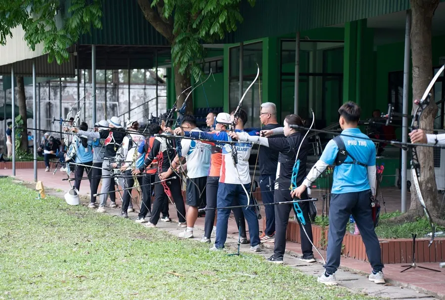 Tuyển thủ đội tuyển bắn cung Việt Nam được trở lại đơn vị chủ quản thi đấu giải vô địch quốc gia 2025. Ảnh: VNARCHERY IMG_6505.JPG