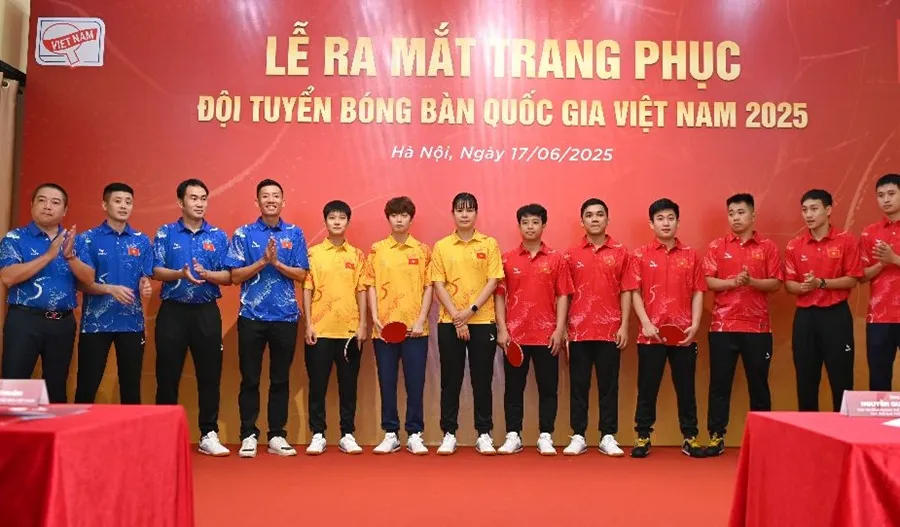 Đội tuyển bóng bàn Việt Nam đã lên danh sách 22 tuyển thủ để chuẩn bị tập trung từ ngày 10-8. Ảnh: VTF bong ban VN.jpg