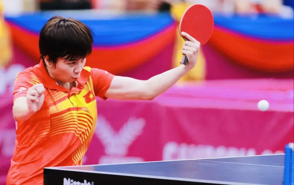 Tay vợt Nguyễn Khoa Diệu Khánh là đại diện của thể thao TPHCM được tập trung đội tuyển bóng bàn quốc gia năm nay. Ảnh: DŨNG PHƯƠNG