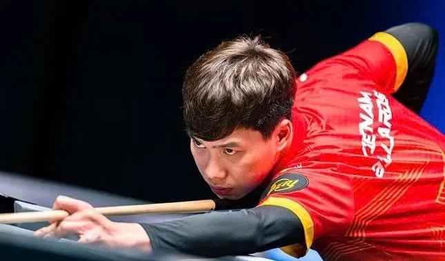 Cơ thủ Lường Đức Thiện có chiến thắng nghẹt thở trước đối thủ hàng đầu thế giới tại giải pool 9 bi thế giới 2025. Ảnh: MATCHROOM