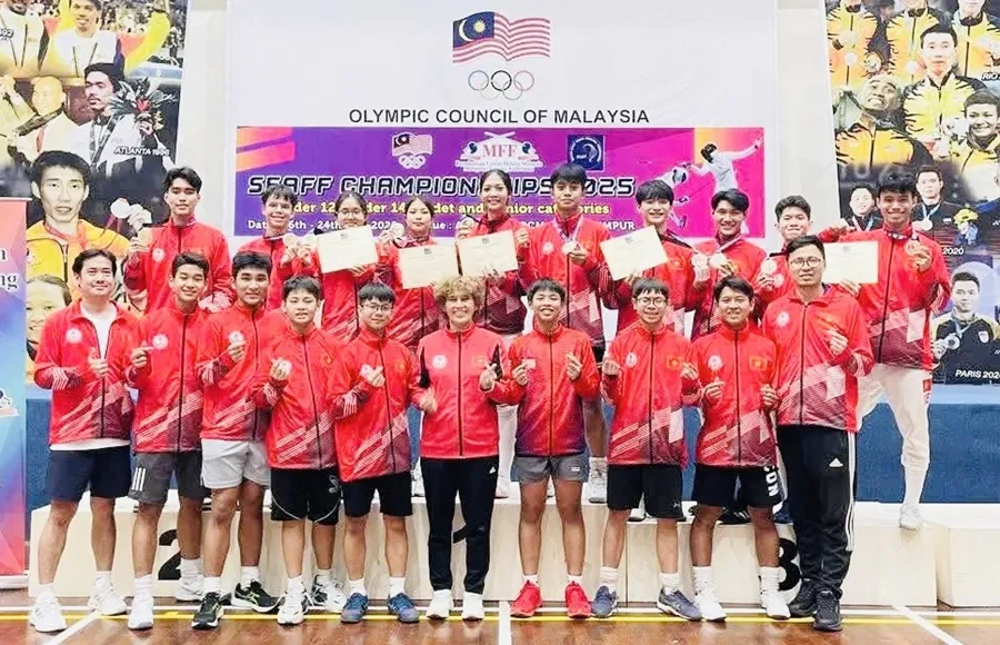 Kiếm thủ trẻ của Việt Nam đã giành được kết quả tốt tại Malaysi lần này. Ảnh: VIETNAMFENCING IMG_6664.jpg