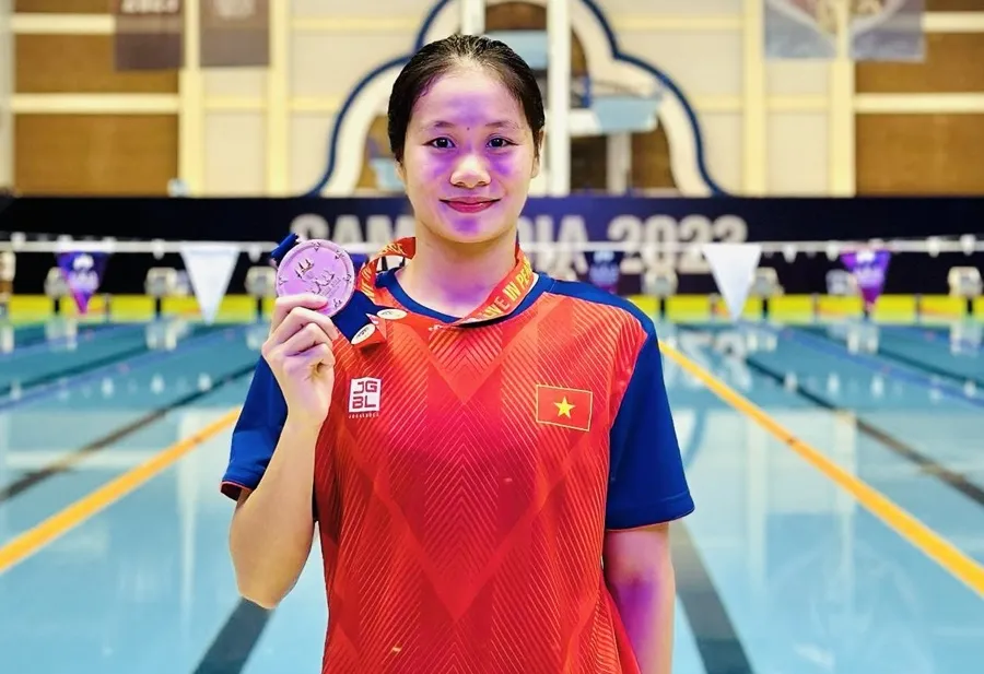 Mỹ Tiên đã giành HCĐ tại SEA Games 32 ở Campuchia và cô rất quyết tâm đổi màu huy chương tại SEA Games 33-2025 cuối năm nay. Ảnh: MỸ TIÊN IMG_6759.jpg