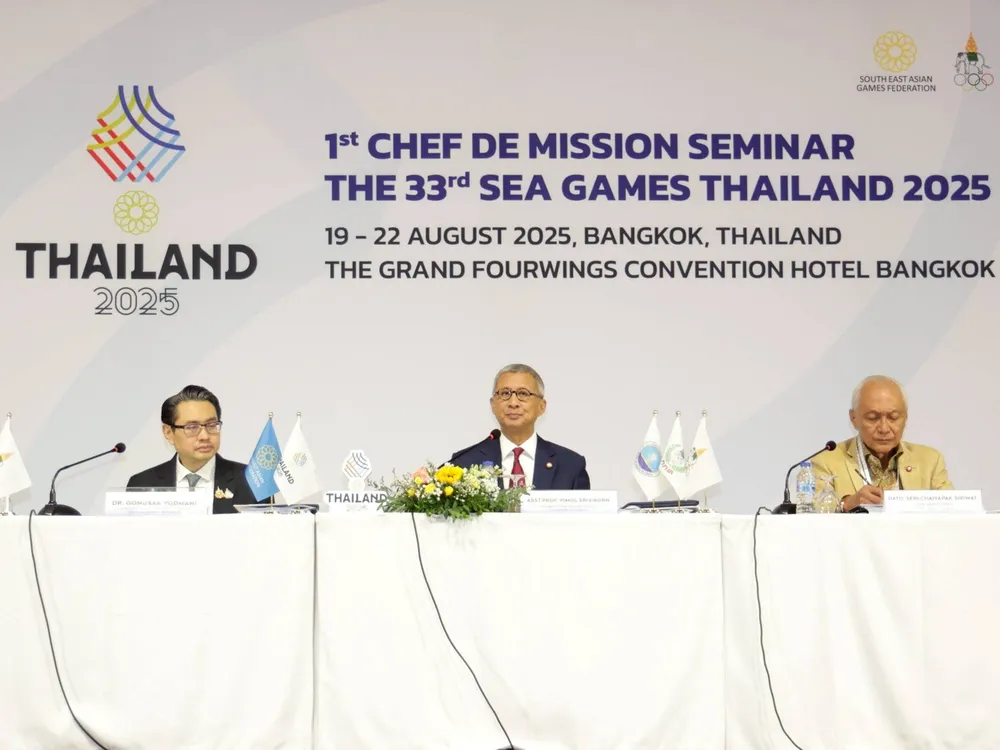 Ban tổ chức SEA Games 33-2025 tổ chức phiên họp Hội nghị trưởng đoàn lần thứ nhất. Ảnh: SG33