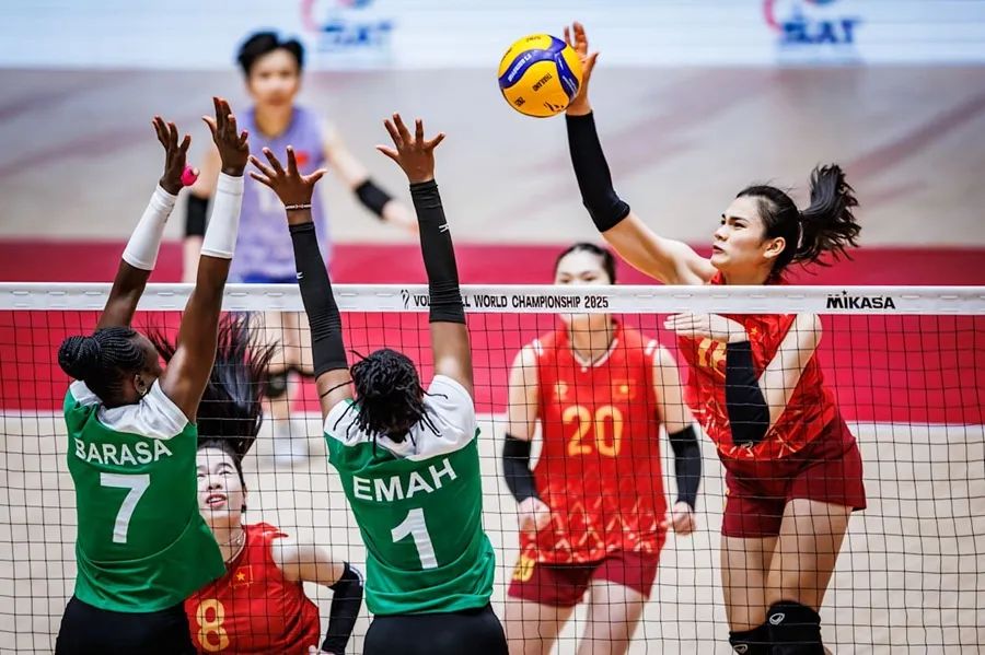 Đội tuyển bóng chuyền nữ Việt Nam tụt bậc sau chuỗi trận thua tại giải vô địch thế giới 2025. Ảnh: FIVB