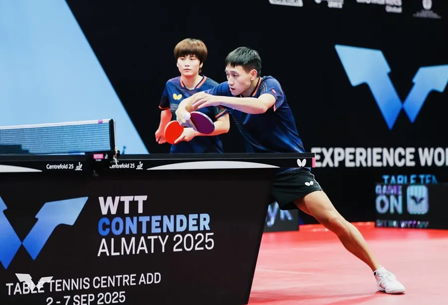 Nguyễn Anh Tú và Nguyễn Khoa Diệu Khánh đã thi đấu tại Kazakhstan. Ảnh: WTT