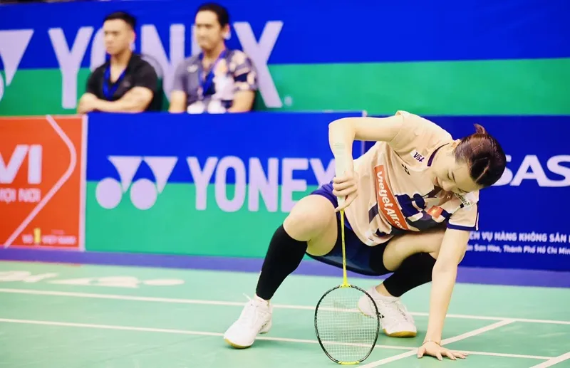 Nguyễn Thùy Linh đã dừng thi đấu vì chấn thương tại Trung Quốc. Ảnh; DŨNG PHƯƠNG
