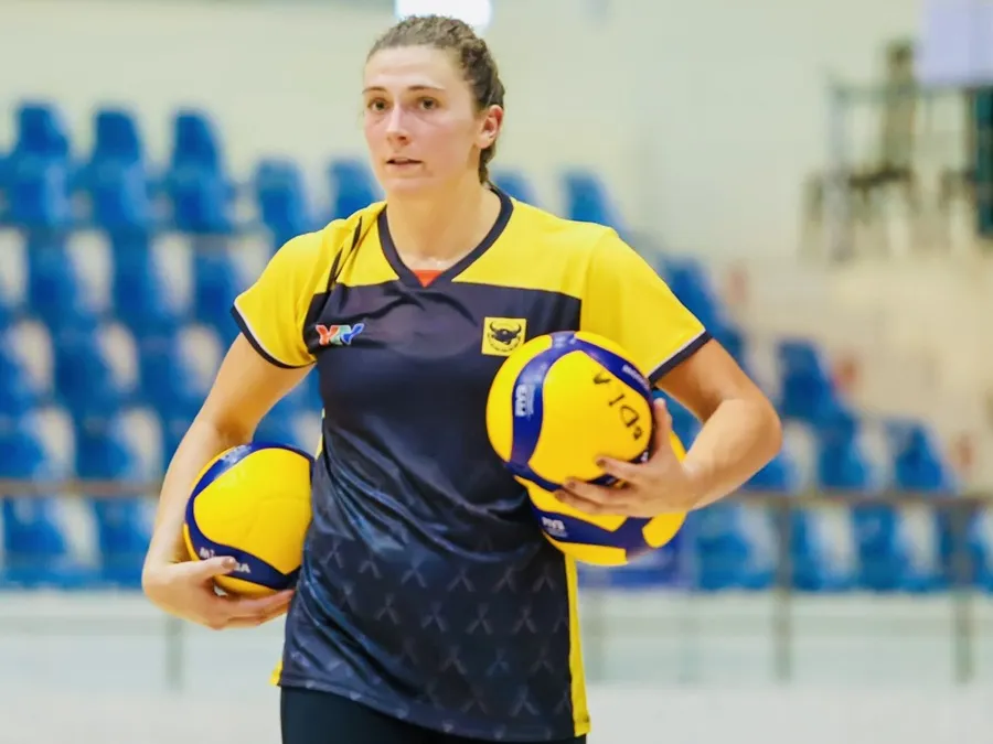 Ngoại binh của đội VTV Bình Điền Long An đã tập luyện tích cực khi có mặt ở Ninh Bình. Ảnh: VTVBDLA