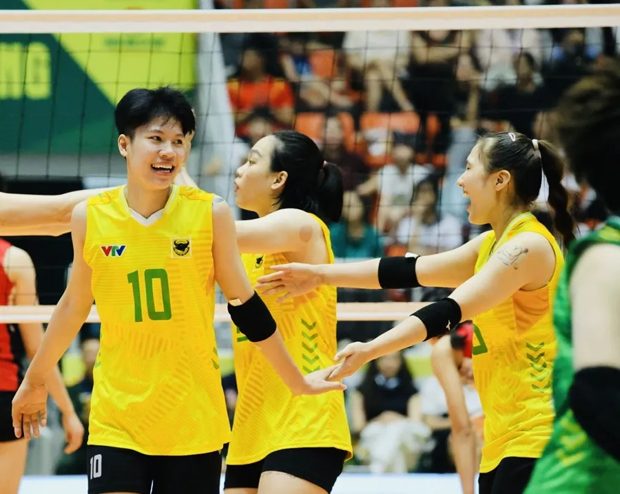 Đội nữ VTV Bình Điền Long An rất quyết tâm để hoàn thành mục tiêu tại trận bán kết. Ảnh: DŨNG PHƯƠNG