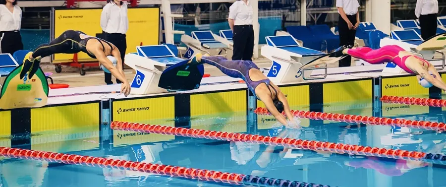 VĐV đã thi đấu quyết liệt ngày cuối của giải đấu. Ảnh: HCMFINSWIMMING