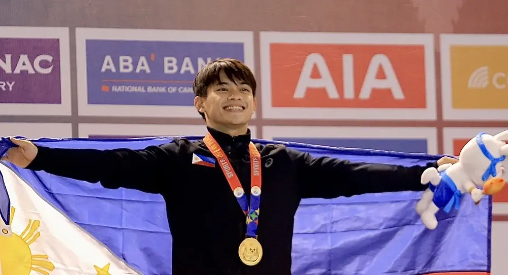 Carlos Yulo sẽ không tham dự SEA Games 33-2025. Ảnh: PHIGYMNASTIC