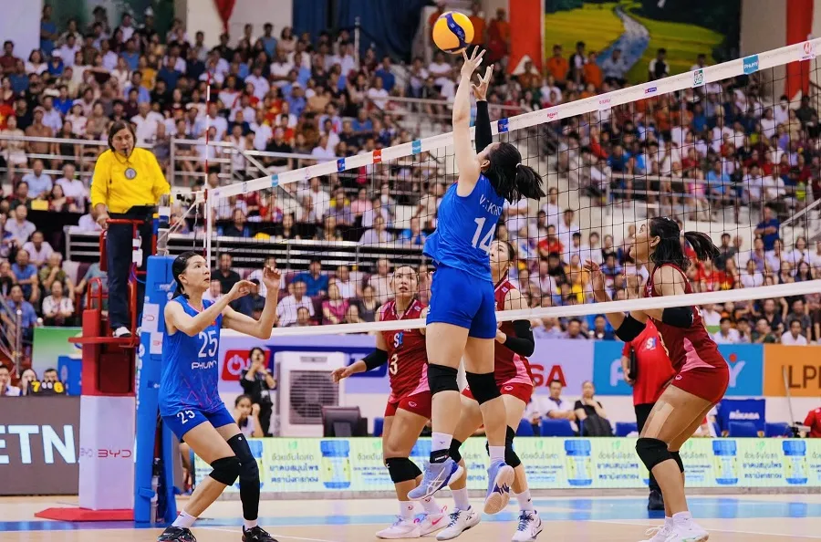 Đội tuyển bóng chuyền nữ Việt Nam đã đọ sức với đội Thái Lan tại giải SEA V.League 2025. Ảnh: AVC