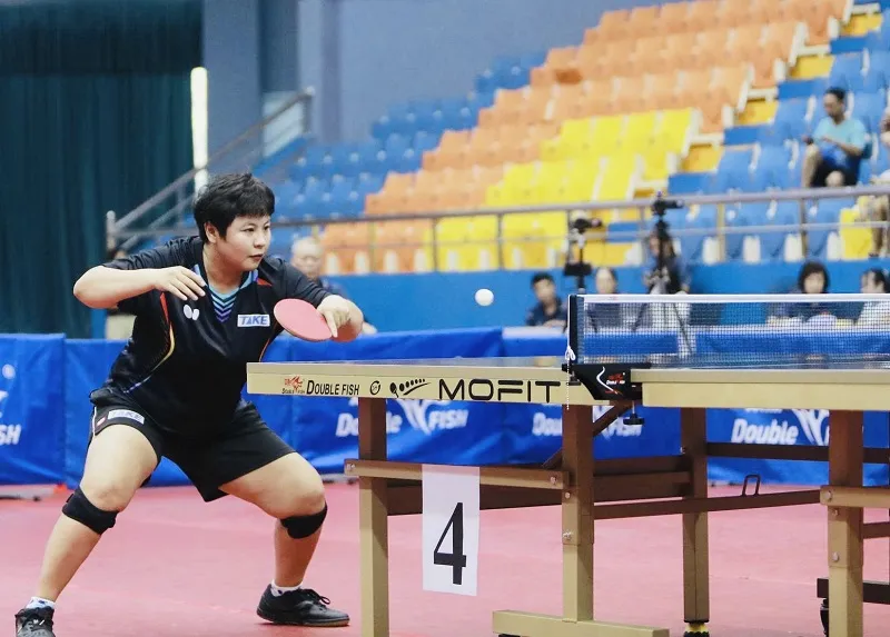 Mai Hoàng Mỹ Trang đang là đương kim vô địch nội dung nữ giải cây vợt xuất sắc quốc gia. Ảnh: NAM HẢI