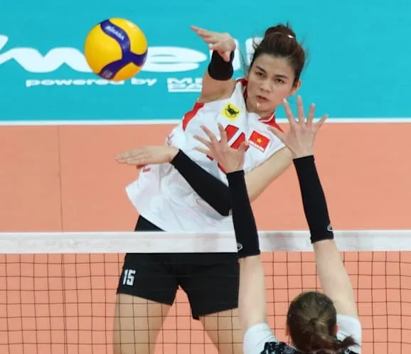 Vi Thị Như Quỳnh từng thi đấu cho VTV Bình Điền Long An tại AVC Champions League 2025. Ảnh: AVC
