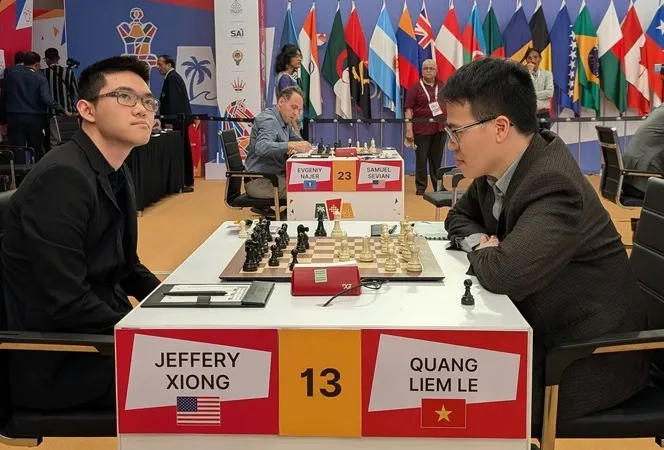 Lê Quang Liêm sẽ thi đấu vòng 4 trong ngày 11-11 tại Ấn Độ. Ảnh: FIDE