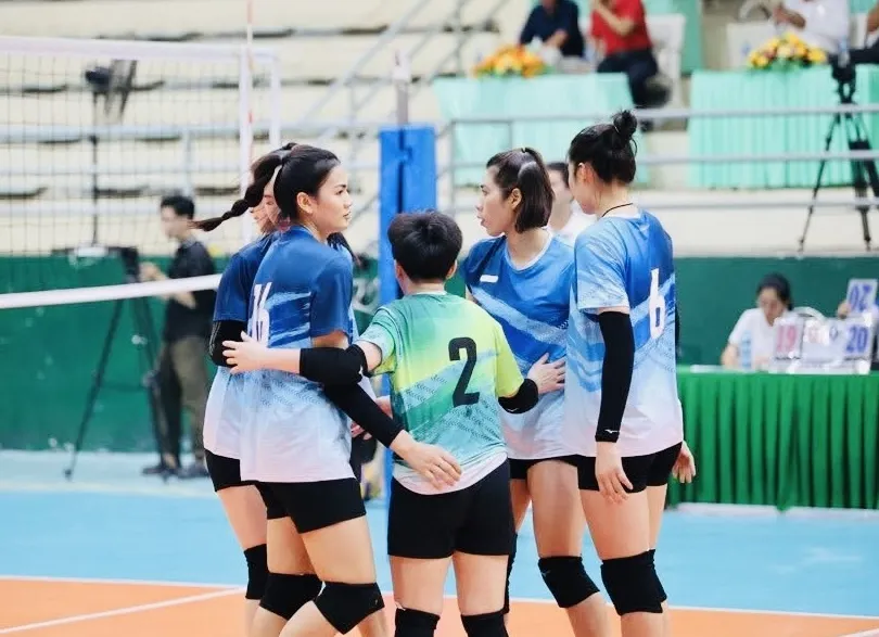 Đội tuyển bóng chuyền nữ Việt Nam được đấu tập tại Tây Ninh để kiểm tra chuyên môn. Ảnh: VTVBĐLA