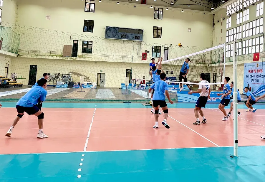 Đội tuyển bóng chuyền nam Việt Nam đang tập luyện nước rút tại Bắc Ninh ở giai đoạn hiện tại. Ảnh: MINH CHIẾN