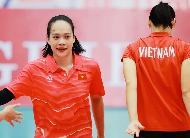 Võ Thị Kim Thoa là một trong những cầu thủ chuyền 2 quan trọng của đội tuyển bóng chuyền nữ Việt Nam tham dự SEA Games 33-2025. Ảnh: DŨNG PHƯƠNG