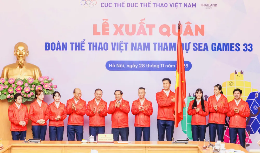Đoàn thể thao Việt Nam sẽ có các mức thưởng "nóng" dành cho VĐV đạt thành tích xuất sắc tại SEA Games 33-2025. Ảnh: ĐOÀN TTVN