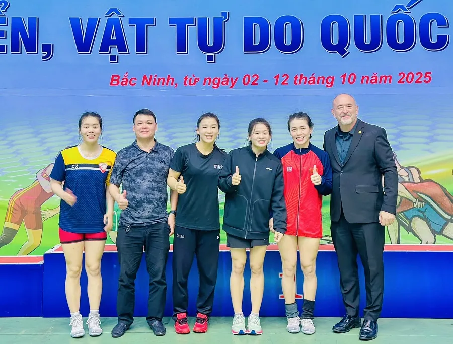 Mỹ Trang, Mỹ Linh, Mỹ Hạnh sẽ thi đấu tại SEA Games 33-2025 sắp tới. Ảnh: M.HẠNH