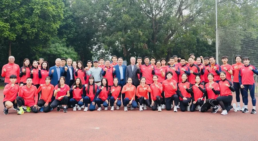 Đội tuyển điền kinh Việt Nam được kiểm tra sự chuẩn bị chuyên môn trong ngày 3-12. Ảnh: ĐẶNG HOÀI