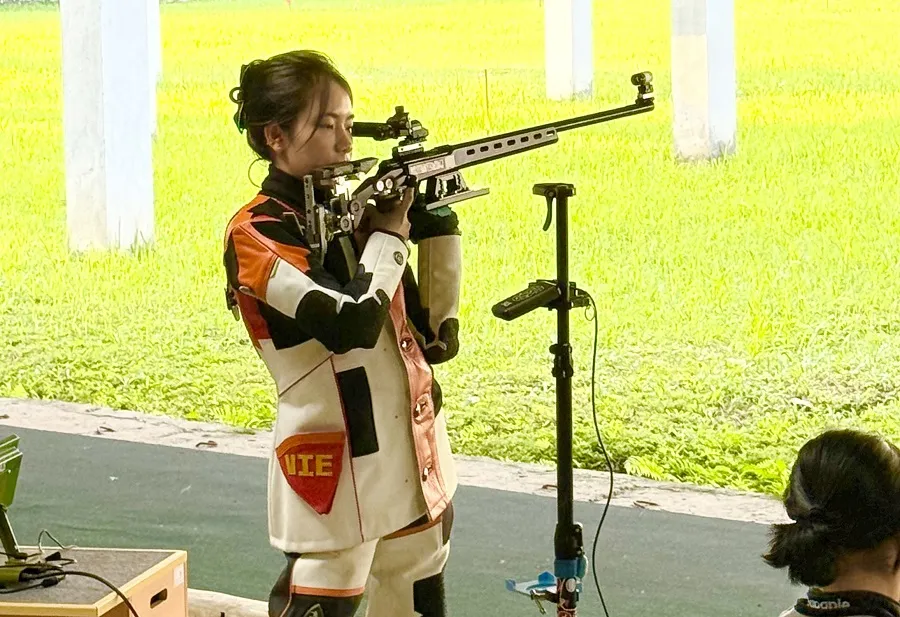 Lê Thị Mộng Tuyền sẽ bắt đầu thi đấu tìm tấm huy chương SEA Games 33-2025 trong ngày 12-12. Ảnh: MINH CHIẾN