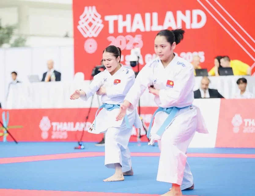 Đội tuyển karate Việt Nam sẽ có cơ hội giành thêm HCV cho Đoàn thể thao Việt Nam. Ảnh: DŨNG PHƯƠNG