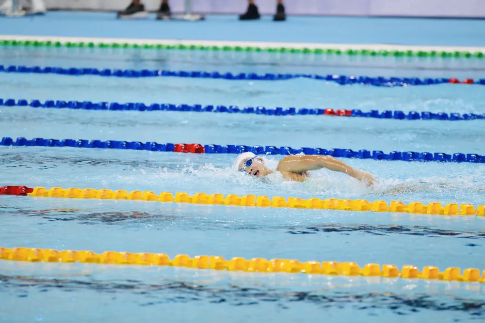 Võ Thị Mỹ Tiên đã giành HCB cự ly 800m nữ tại SEA Games 33-2025. Ảnh: DP